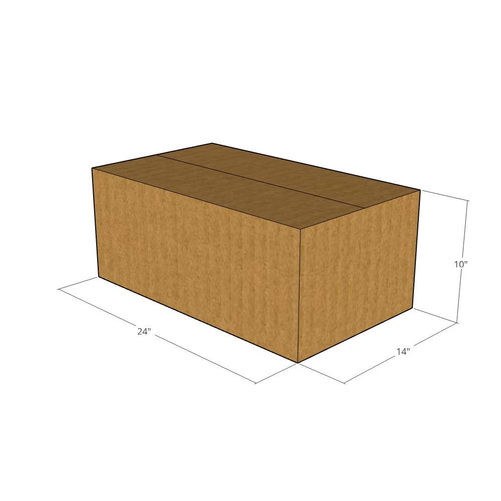 24x14x10 Inch 32ECT Corrugated Shipping Boxes - Heavy Duty Moving & Storage Cartons for Ecommerce, Packing, and Home Organization (175 Pack)