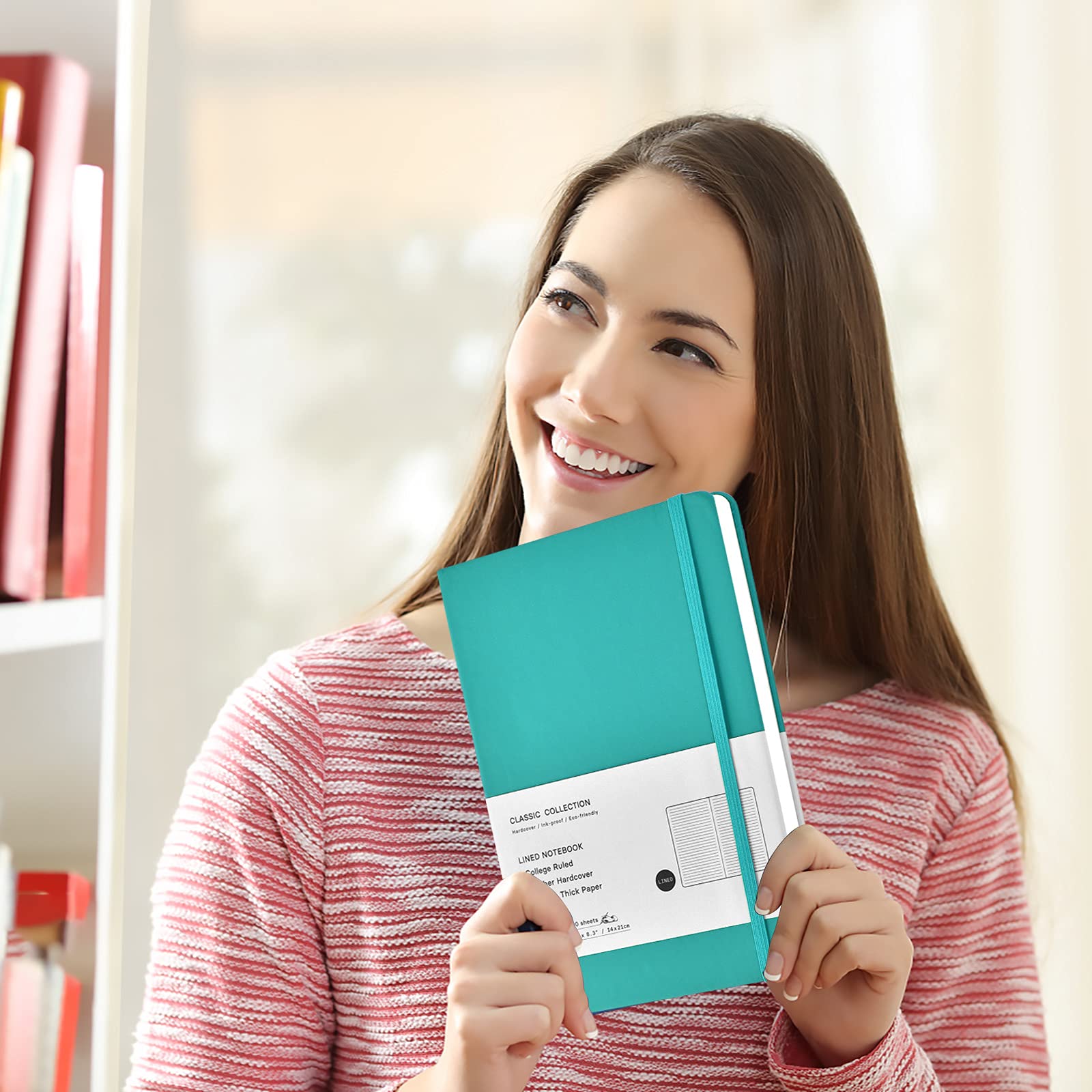 Coopay 24 Pack A5 Lined Hardcover Notebooks Bulk - 160 Pages, 100GSM Thick Paper, 8.3 x 5.5 inch Leather Journals for Writing, Office, School & Business - Perfect for Work, Study & Journaling (Green)