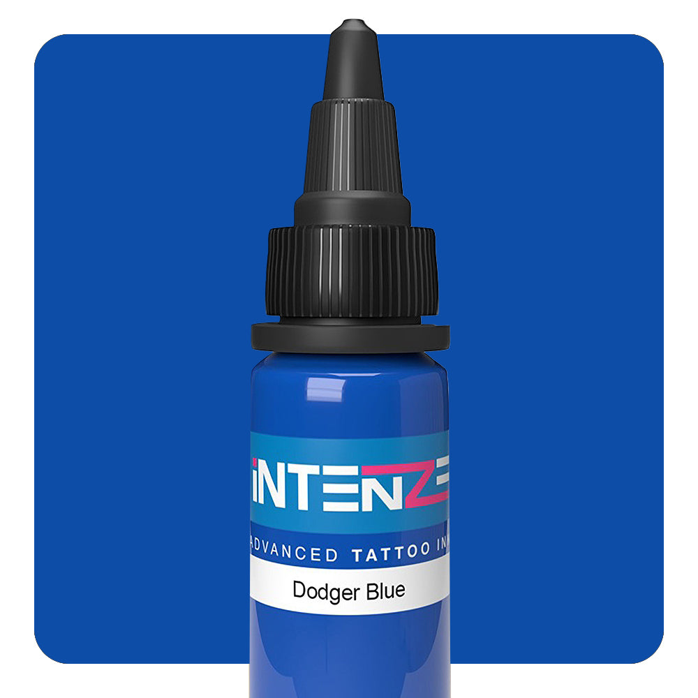 Premium Intenze Tattoo Ink in Dodger Blue - Professional Tattoo Artist Supplies - Choose Your Size - Perfect for Sleeves, Portraits & Body Art