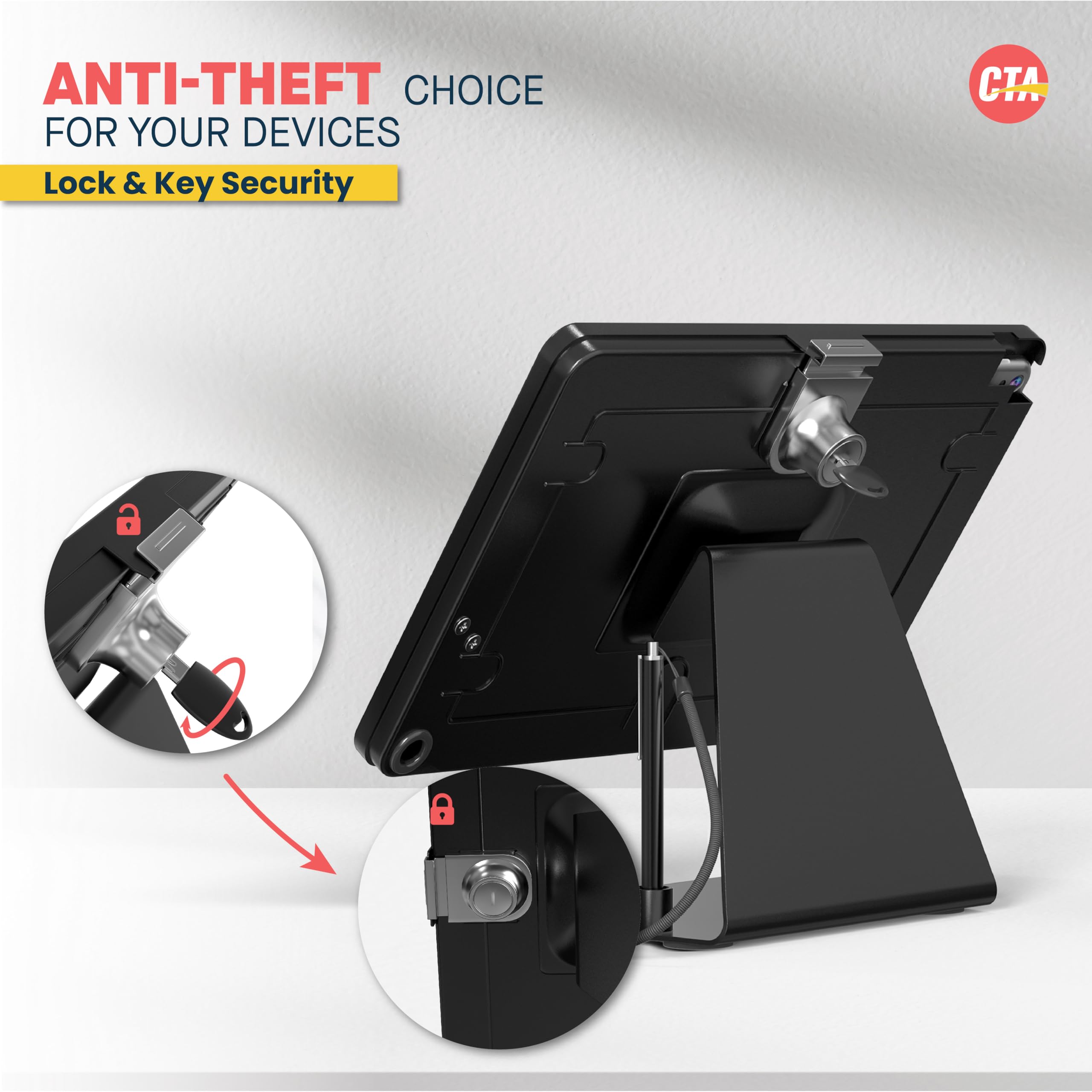 Secure Desktop Anti-Theft Stand for iPad 7th/8th/9th Gen 10.2