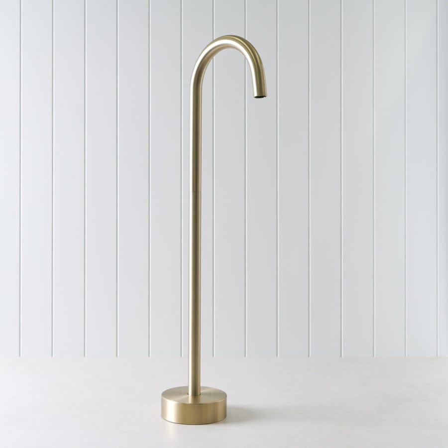 Freestanding Bath Spout Faucet - Brushed Nickel Finish - Modern Warm Water Spout for Bathtubs - Perfect for Spa-Like Bathroom Relaxation