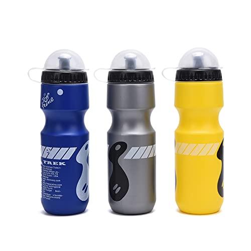 750ML Bike Water Bottle - Lightweight & Leak-Proof Cycling Water Bottle for Mountain/Road Bikes | Durable Outdoor Sports Bottle with Holder | Perfect for Cycling, Hiking & Gym Workouts (Grey)