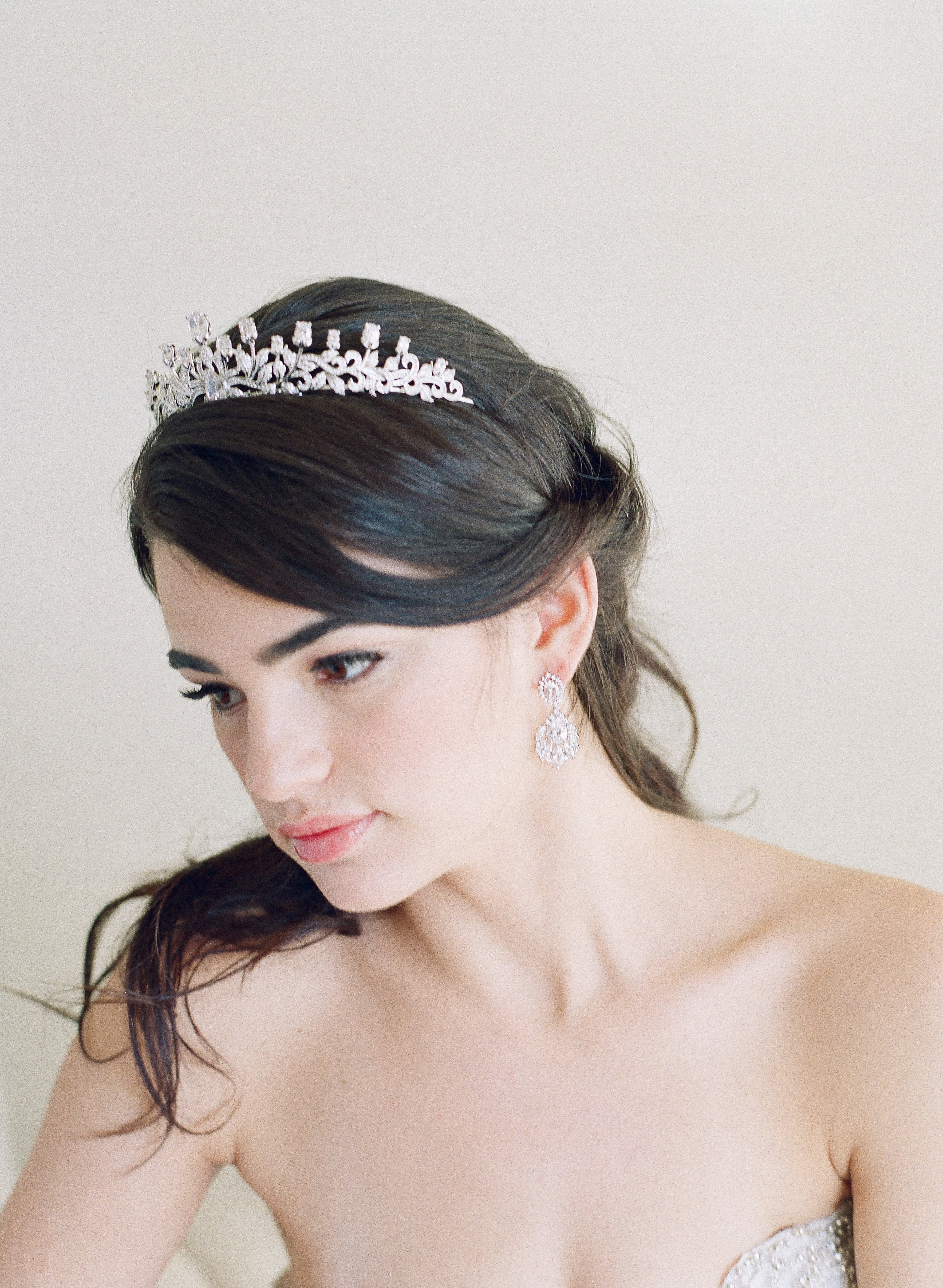 URSULA Bridal Tiara & Wedding Earrings Set - Sparkling Crystal Rhinestone Hair Crown & Drop Earrings for Bride, Bridesmaids, Prom, Pageant & Special Occasions