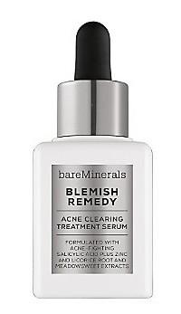 Bare Minerals Blemish Remedy Acne Clearing Treatment Serum 1 oz - Oil-Free Spot Treatment for Acne Prone Skin, Redness Relief & Breakout Control - Perfect for Daily Skincare Routine & Travel