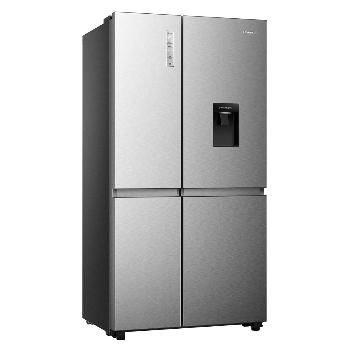 Hisense 649L Side by Side Refrigerator with Non-Plumbed Water Dispenser - Stainless Steel HRSBS649SW - Perfect for Large Families & Modern Kitchens
