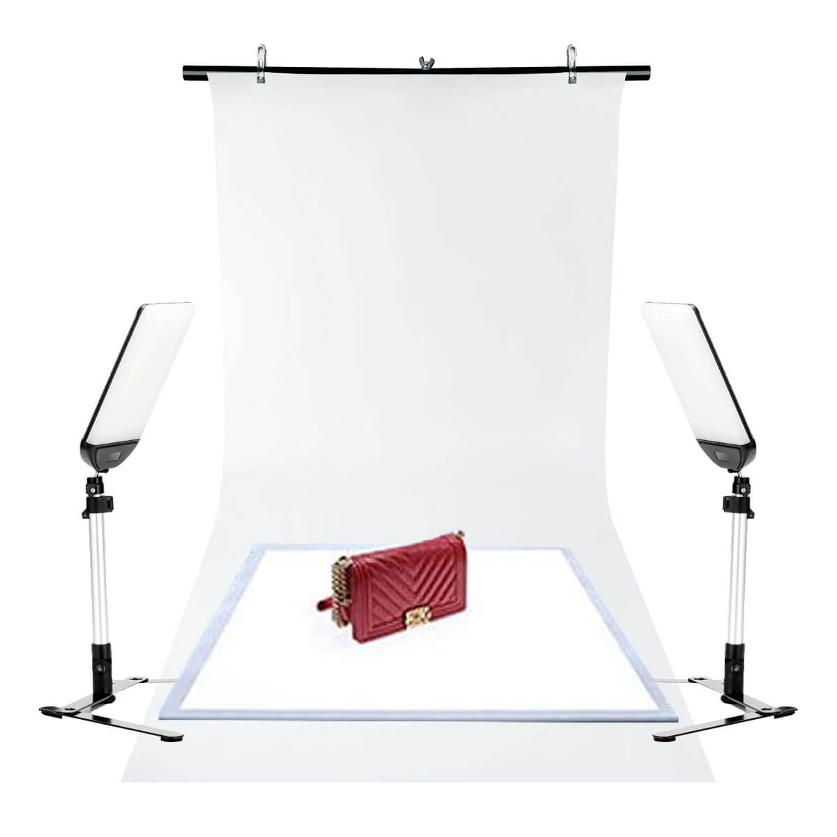 Professional MOBI LED Twin Table Top Shadowless Photography Lighting Kit for Product Photography, E-commerce, and Studio Use - Perfect for Amazon, eBay, and Online Store Listings