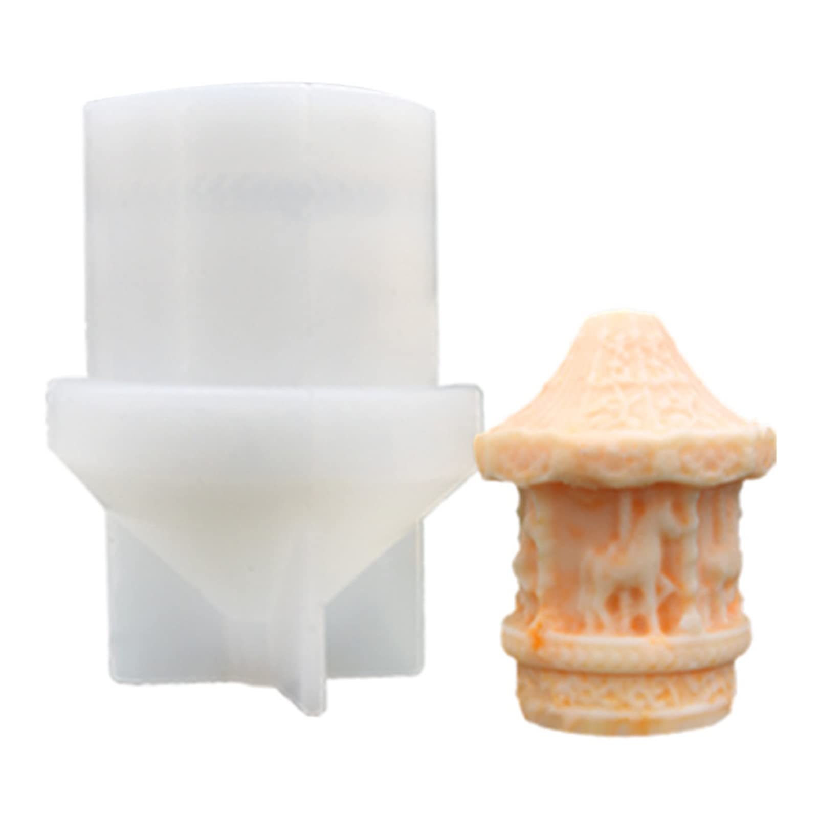 VALINK Carousel Horse Silicone Fondant Molds - Flower & Carousel Shaped Silicone Casting Die for DIY Cake Decorating, Candle Wax, Soap Making & Resin Crafts - Perfect for Birthday, Wedding & Party Dessert Designs
