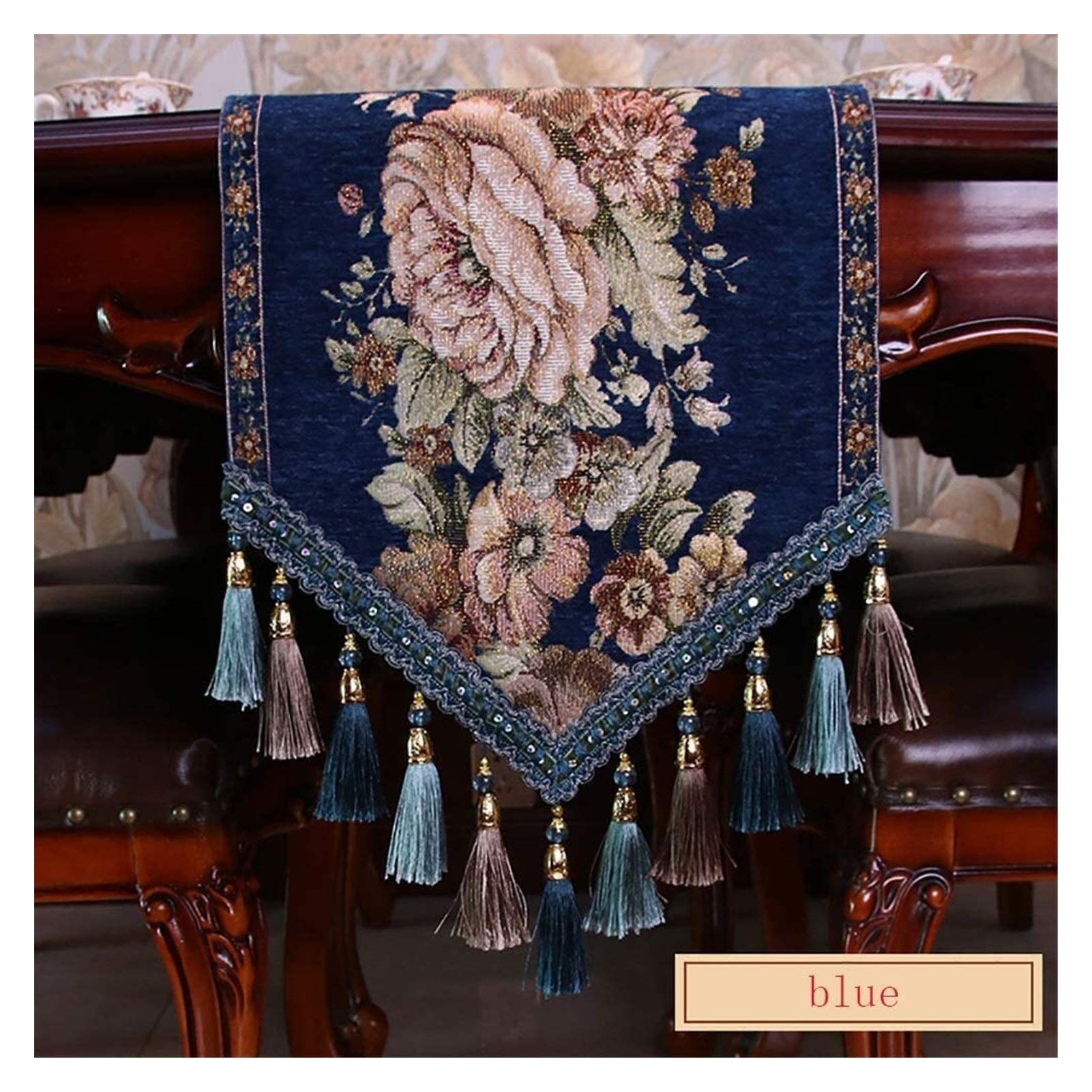 Handmade Modern Embroidered Tassel Table Runner - Elegant Minimalist Decoration for Dining Table, TV Cabinet & Coffee Table - Perfect for Christmas, New Year & Home Decor