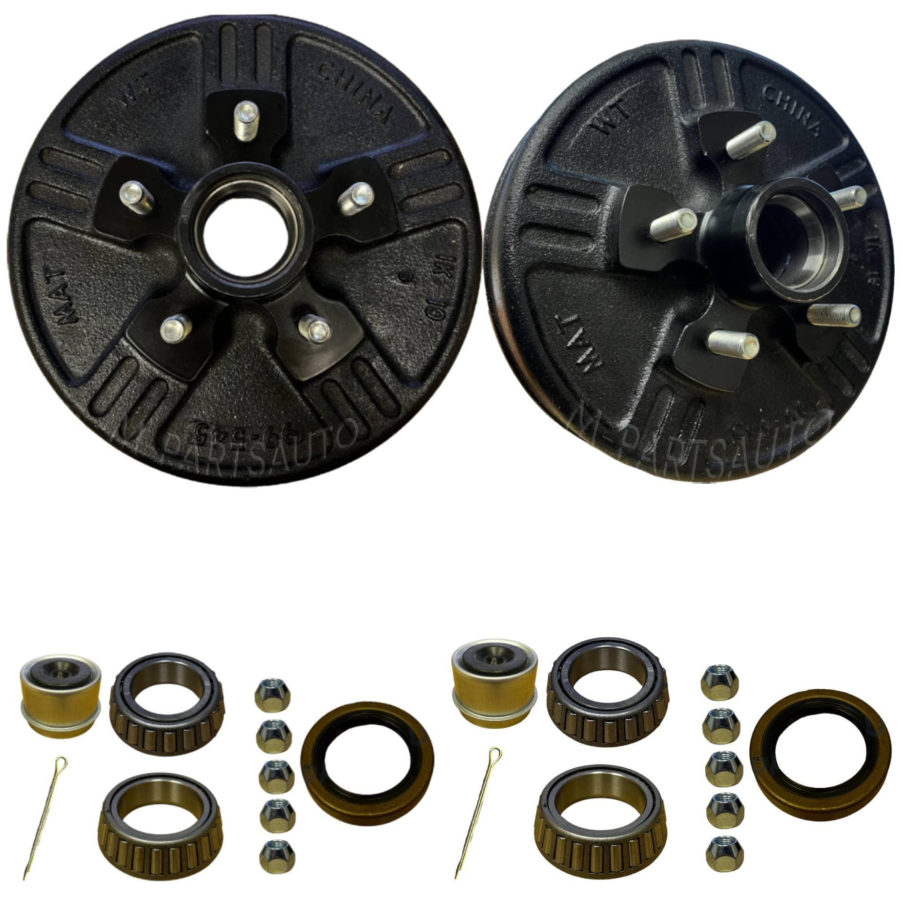 **5 on 4.5 Trailer Brake Drums – 1 Pair for 3500 lb Axle | Dexter Hub Kit Replacement (99-545KIT-2) – Trailer Brake Assembly & Hub Kit for Smooth Towing & Heavy-Duty Hauling**
