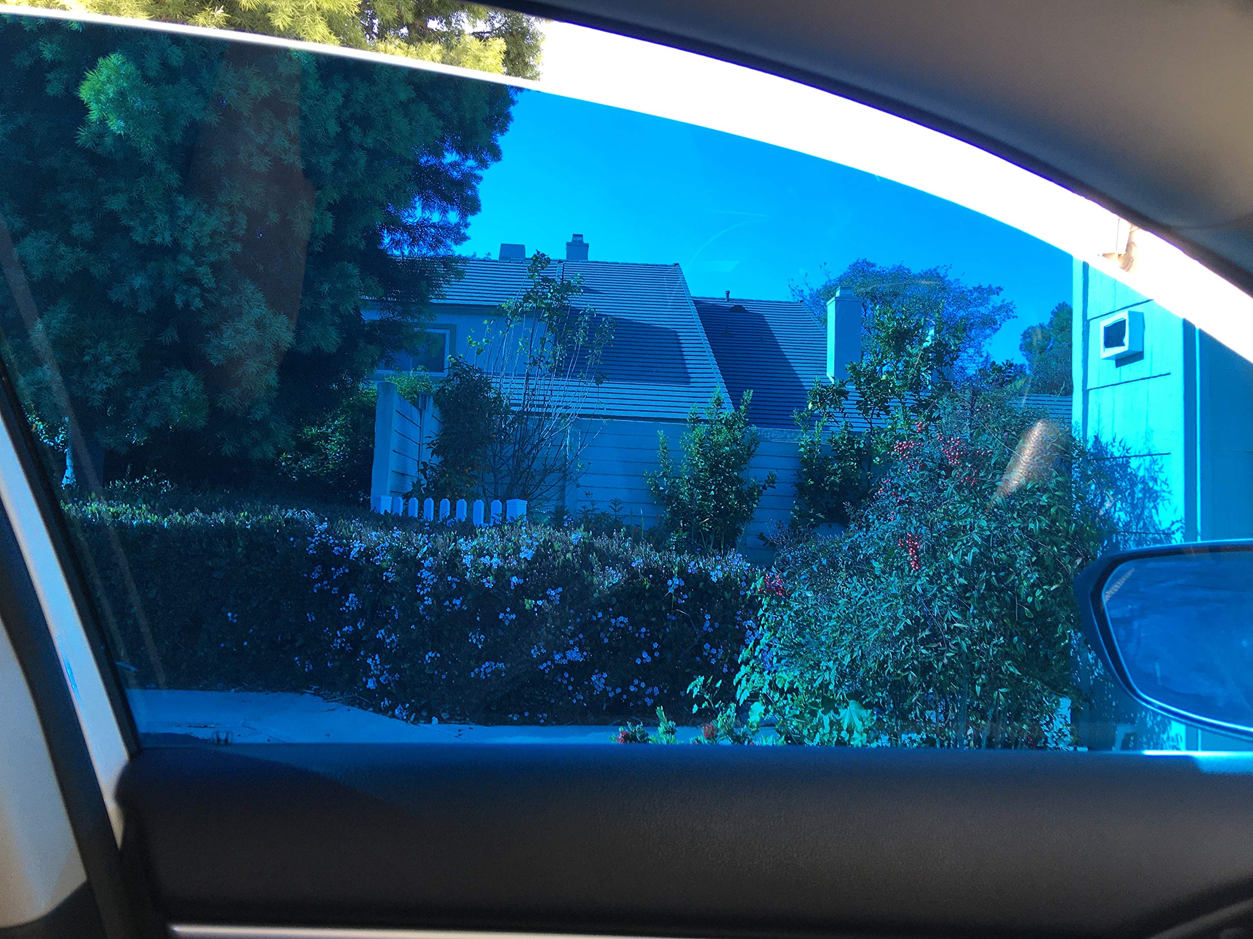One Way Mirror Reflective Car Window Tint Film - 10% VLT, Blue (40