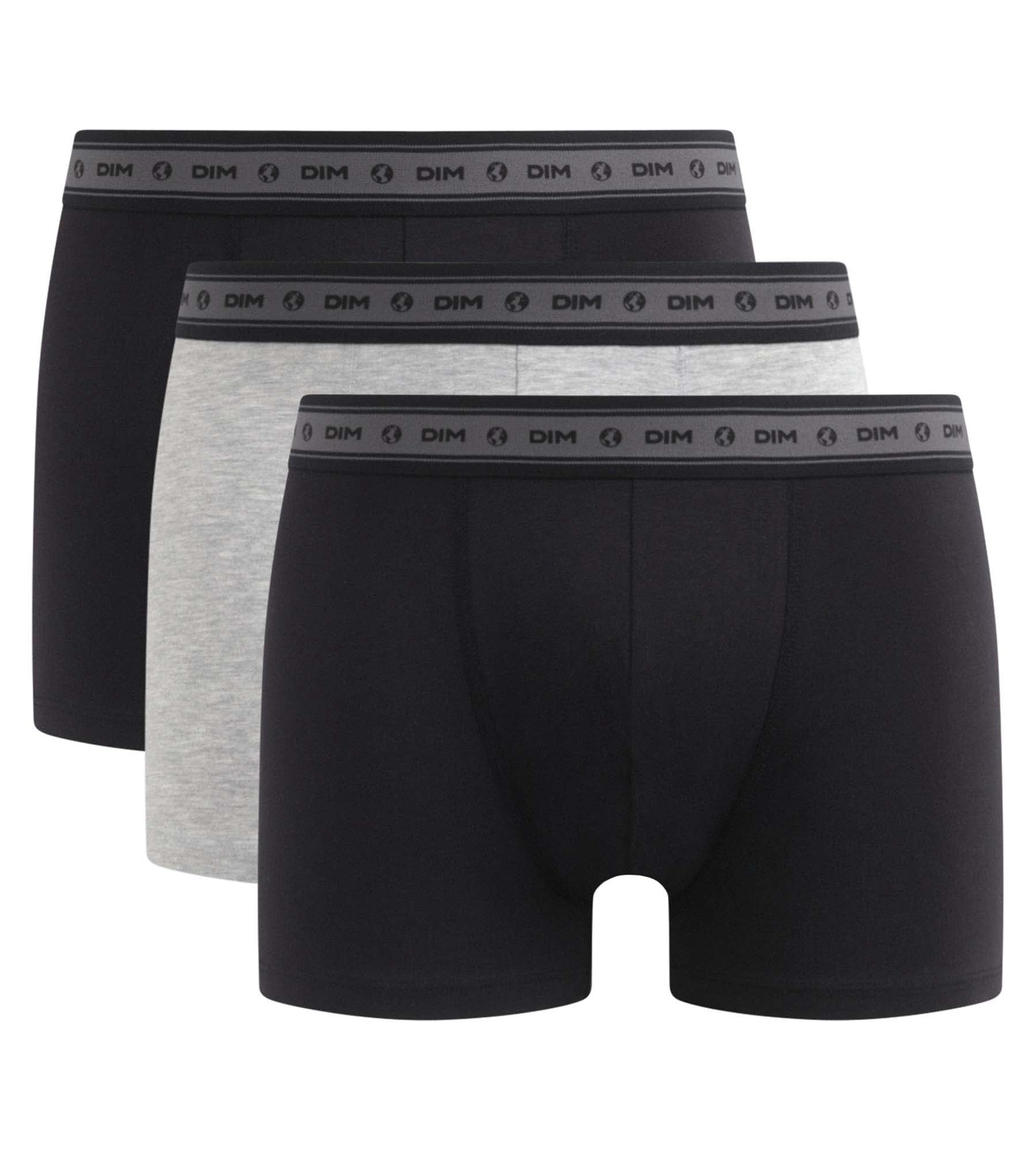 Organic Cotton Men's Boxer Briefs 3-Pack - Black & Gray | Soft, Breathable & Comfortable Underwear for Everyday Wear & Active Lifestyles