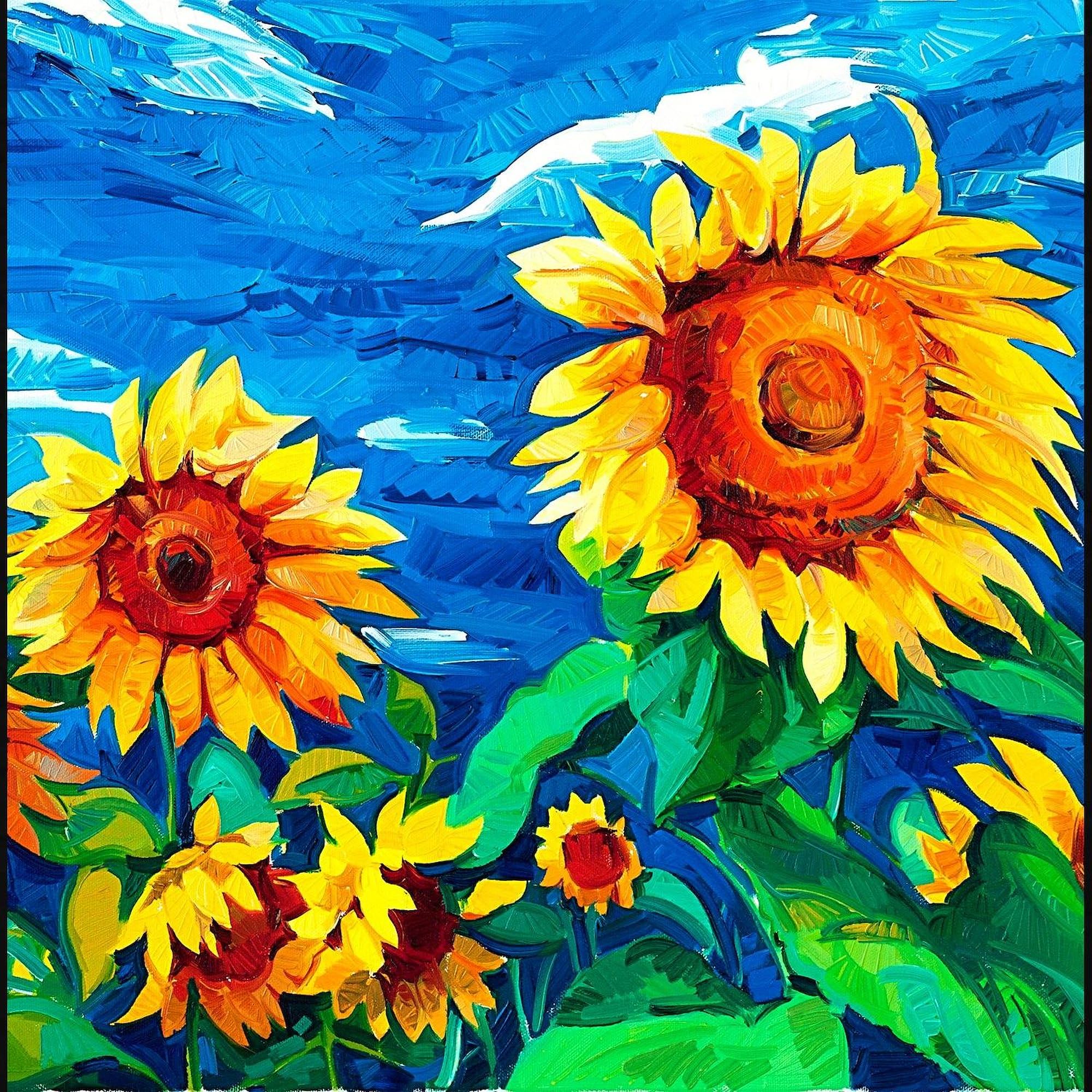 Sunflowers Painting Zip Hoodie for Men - Dark Zip-Up Hooded Sweatshirt | Casual Wear, Outdoor Activities & Street Style Fashion