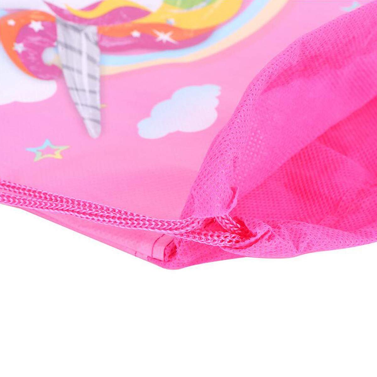 8 Pack Unicorn Drawstring Backpacks - Party Favor Bags for Kids Birthday, Baby Shower, Halloween Trick or Treat - Cute Goodie Bags for Girls Birthday Party Favors, School Events & Celebrations