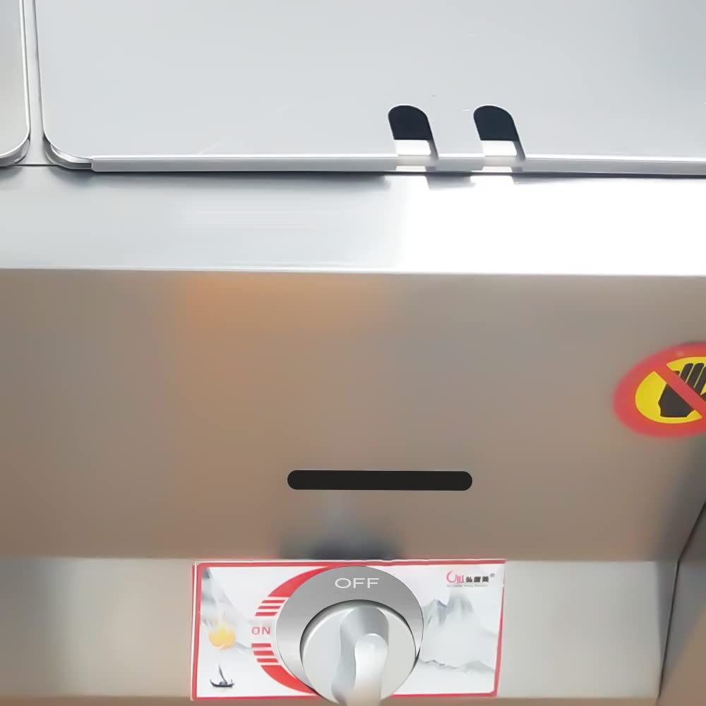 2 Wells 6L Commercial Gas Fryer & Food Warmer - Countertop Catering Equipment for Noodles, Steaming & Buffet Service | Perfect for Restaurants, Cafeterias & Catering Businesses