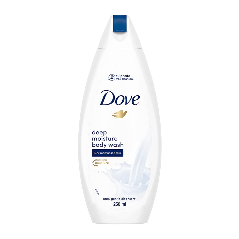 Dove Deeply Nourishing Body Wash with Moisturizers for Softer, Smoother Skin - 8.5 fl oz (250ml) | Hydrating Shower Gel for Dry Skin | Daily Moisturizing Body Cleanser for Women & Men | Perfect for Shower & Bath Routine