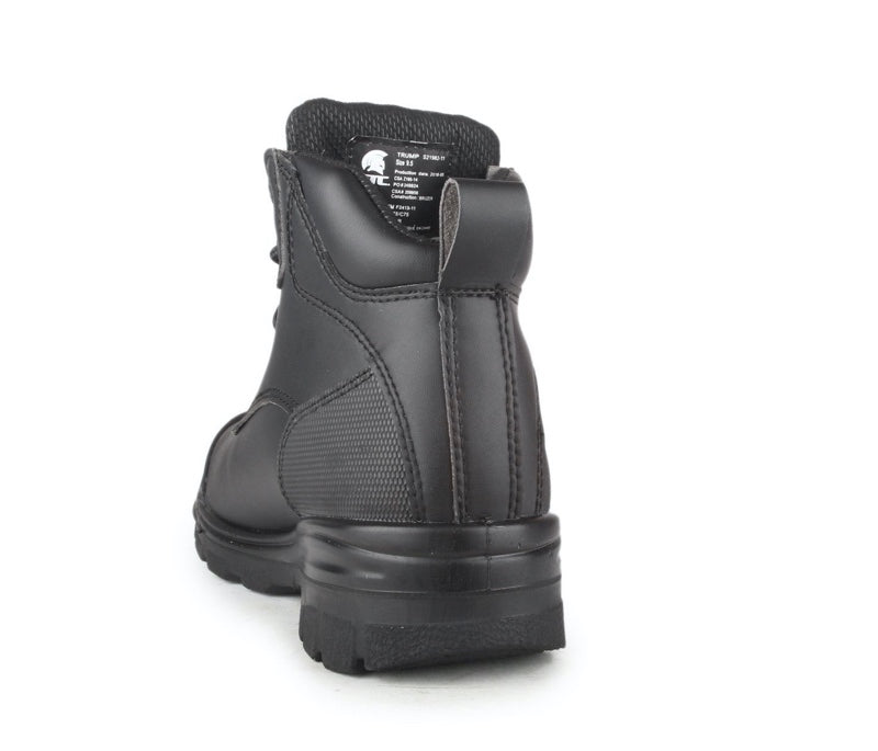 STC Trump Unisex Black Vegan Steel Toe Work Boots - Durable Safety Shoes for Construction, Warehouse & Industrial Work (Model 21982)
