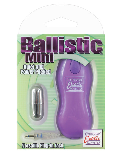Ballistic Mini Bullet Vibrator with Wired Remote Control - Purple | Rechargeable Personal Massager for Couples & Solo Play | Bedroom & Travel Use