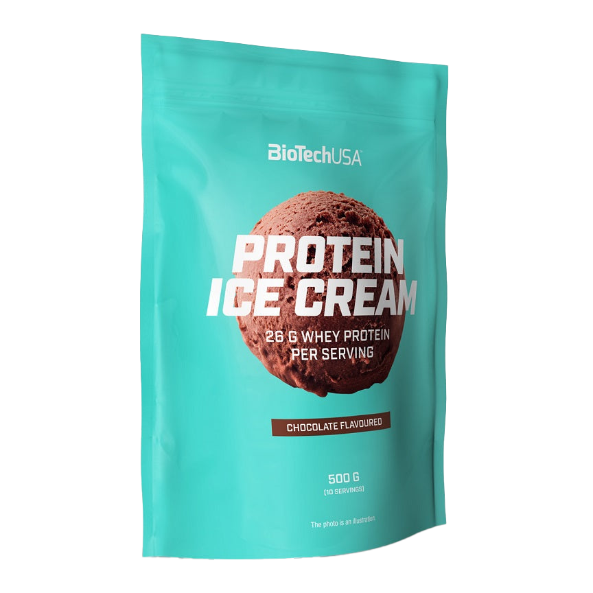 BioTechUSA Protein Ice Cream - Chocolate Flavor, 500g | High Protein, Low Carb Dessert for Fitness & Weight Loss | Perfect Post-Workout Snack or Healthy Treat