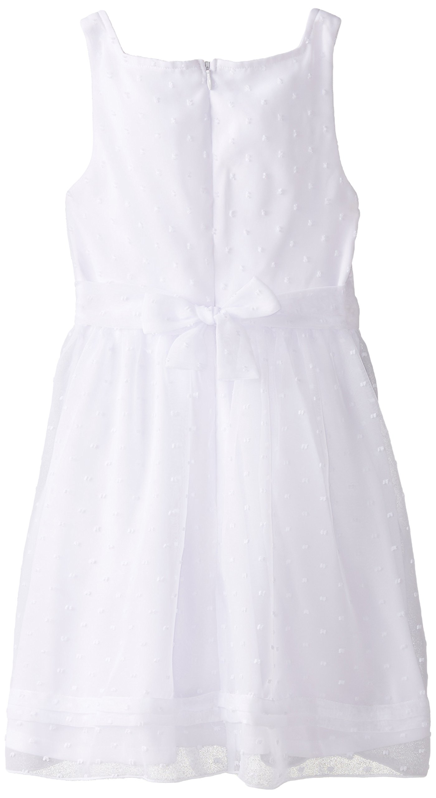 Bonnie Jean Girls' Clip Dot Floral Dress with Square Neckline - Cute Summer Outfit for Parties, School & Special Occasions