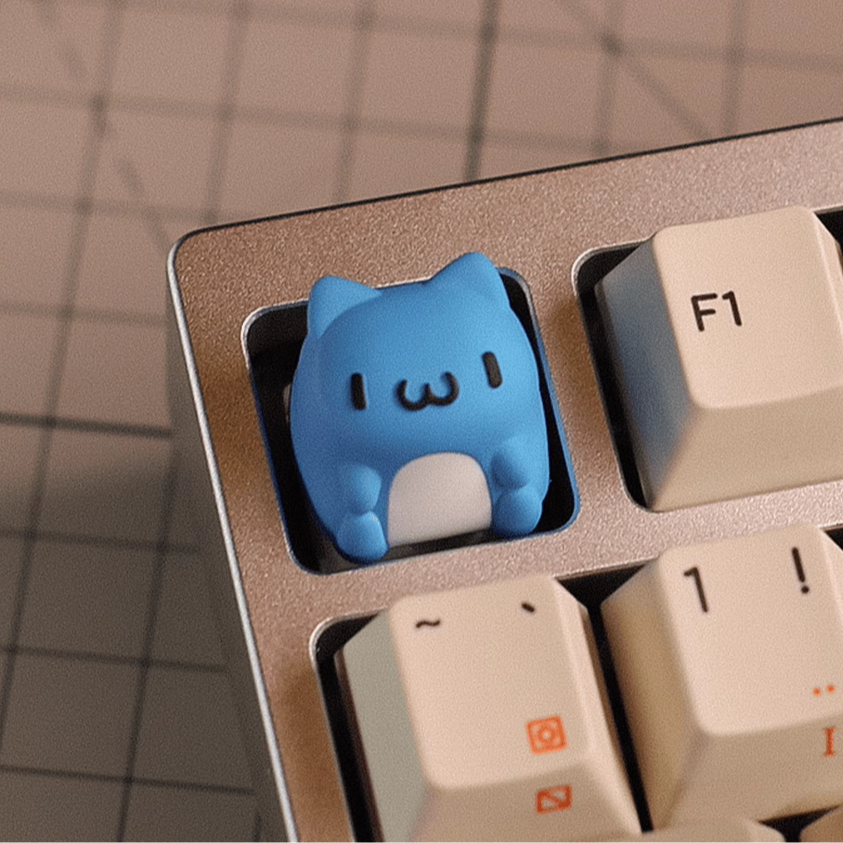 Custom Naughty Cat Resin Keycaps - Personalized Cute & Creative Keycaps for Mechanical Keyboards - Perfect for Gamers, Typists & Cat Lovers