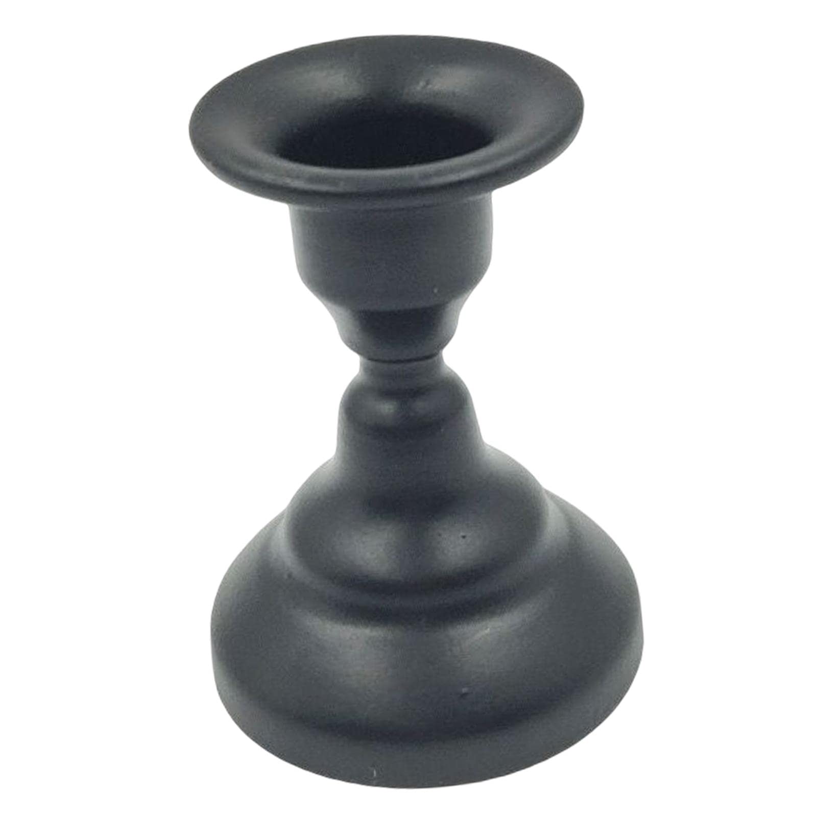 FAKEME Vintage Iron Candle Holders for Pillar Candles - Black Fireplace & Wedding Centerpiece Decor, Romantic Candlelight Dinner Table Setting, Rustic Home Decoration Accessories for Living Room, Bedroom & Dining Room