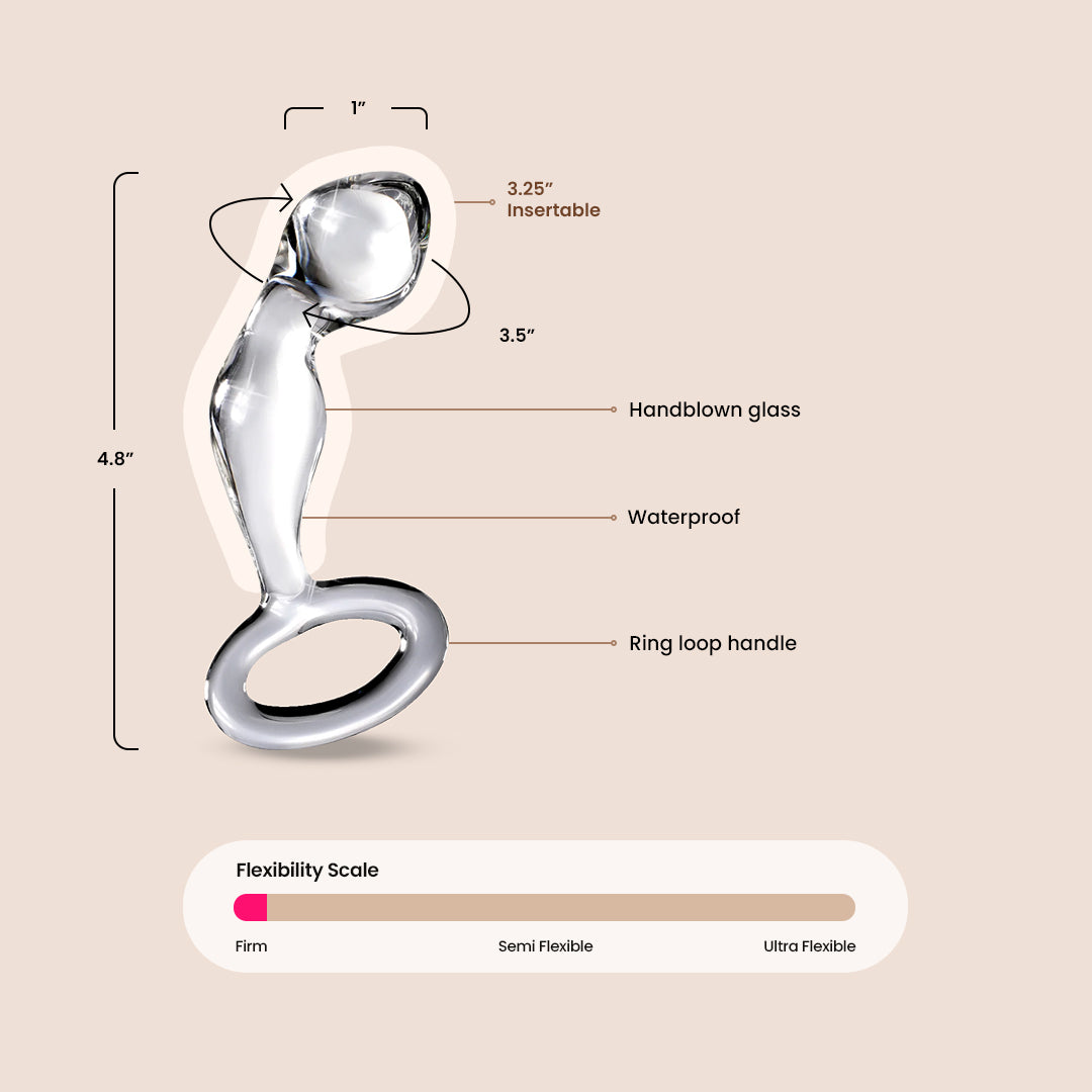 Icicles No. 46 Glass Prostate Massager for Men - Premium Adult Toy for Sensual Pleasure & Prostate Stimulation - Perfect for Couples Play & Solo Relaxation
