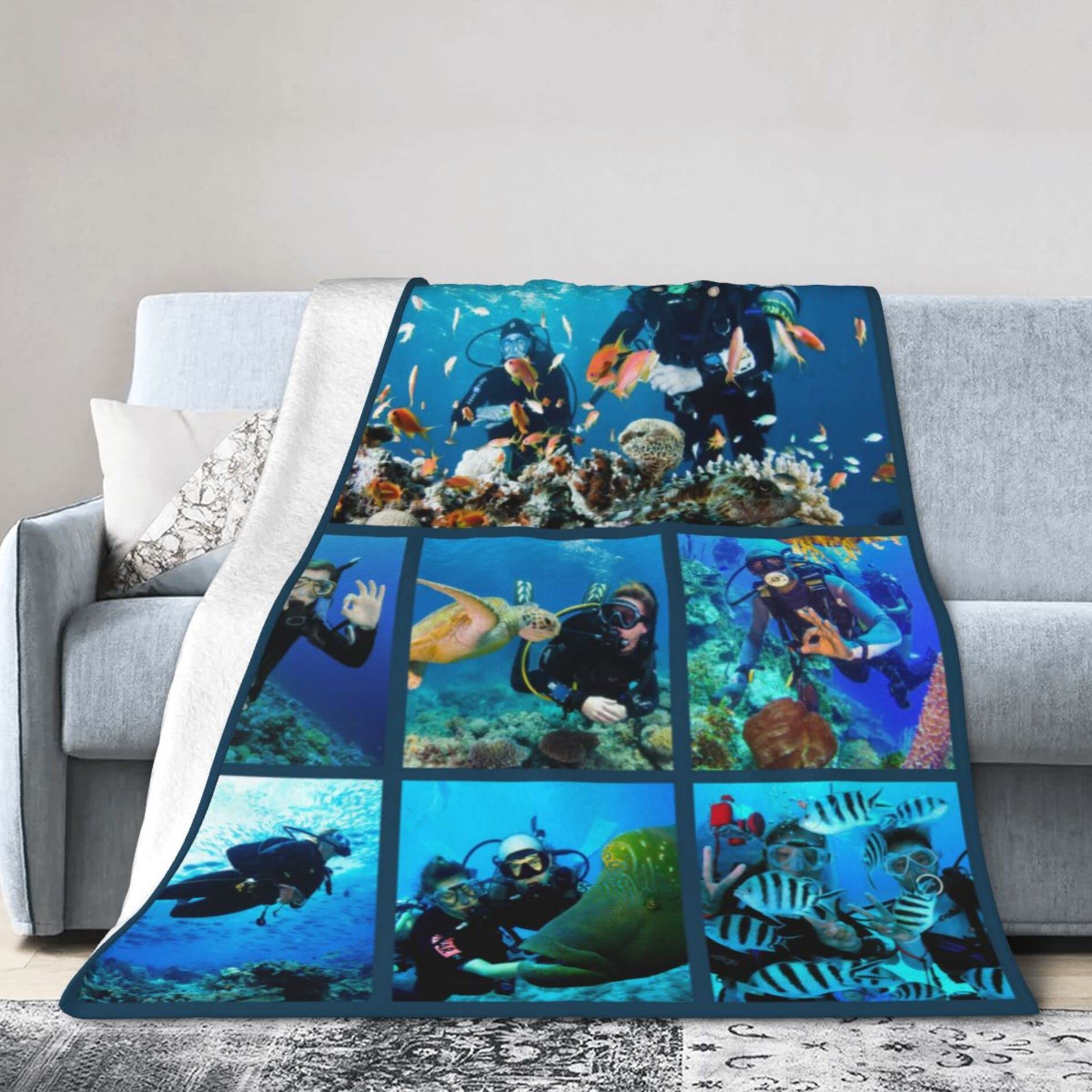Personalized Photo Blanket - Custom Picture Throw Blanket for Family, Couples & Kids | Unique Gift for Birthday, Anniversary & Wedding | Cozy Home Decor & Thoughtful Present