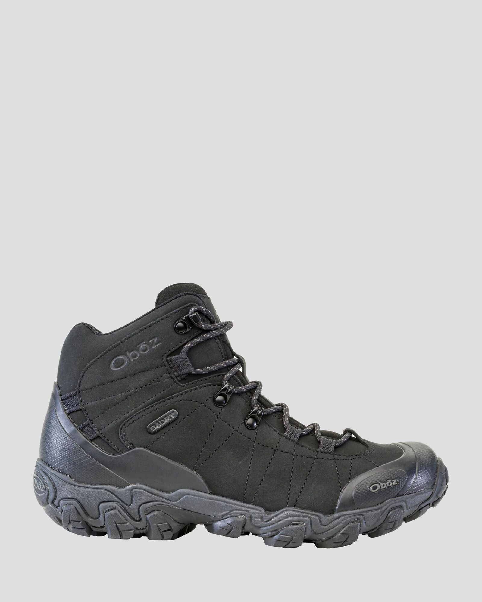 Oboz Bridger Mid Waterproof Hiking Boots for Men - Wide Width, Black Sea - Durable Outdoor Footwear for Hiking, Backpacking & Trail Adventures