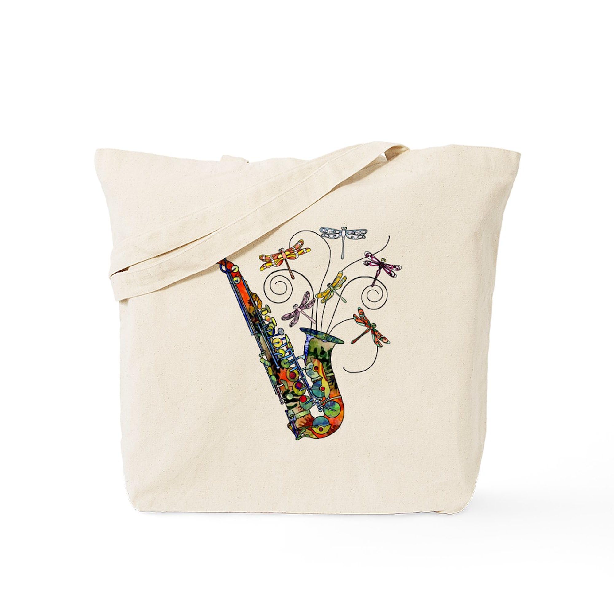 Wild Saxophone Tote Bag - Natural Canvas Reusable Shopping Bag for Music Lovers | Perfect for Groceries, Beach Trips & School