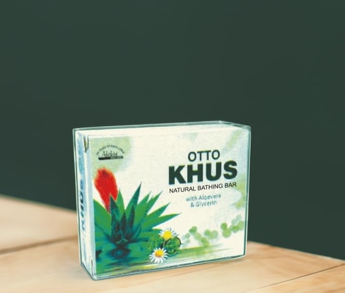 Natural Vetiver Soap Bar - MABOX OTTO KHUS Extract (Pack of 2) | Moisturizing & Aromatic for Skin Care, Bath & Relaxation