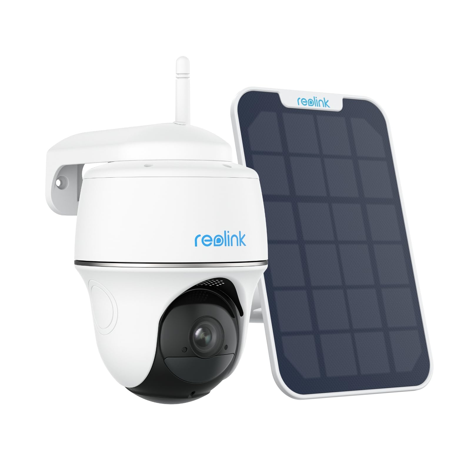 Reolink 3MP Outdoor Security Camera with Battery & Solar Panel - 2K HD, 355° Pan & 140° Tilt, WLAN WiFi (2.4GHz), PIR Motion Sensor, AI Detection, Two-Way Audio - Ideal for Home, Garage & Backyard Surveillance