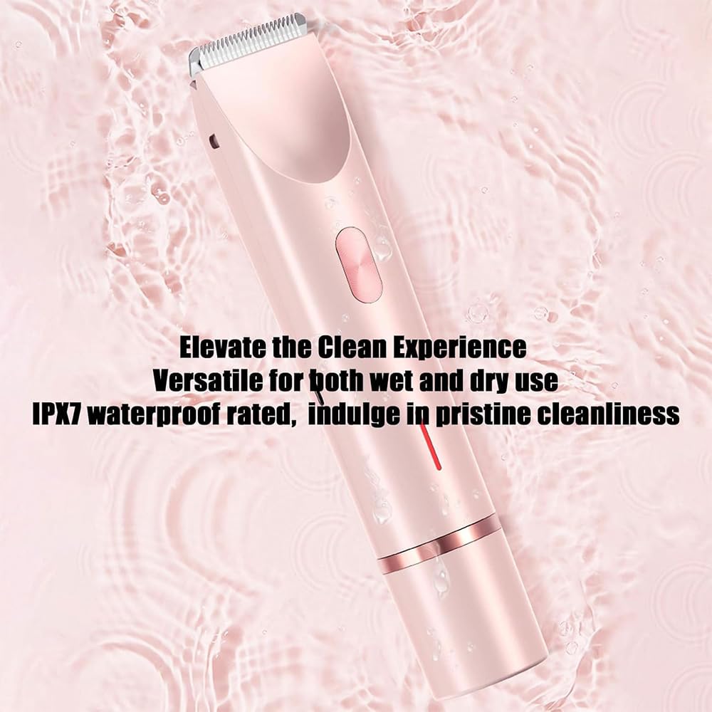 Pink Galaxy Electric Razor for Women - 2 in 1 Waterproof Lady Shaver with Dual Heads for Smooth Underarms, Legs & Arms - 2025 New Model by Whimsyard (Perfect for Travel, Gym & Sensitive Skin)