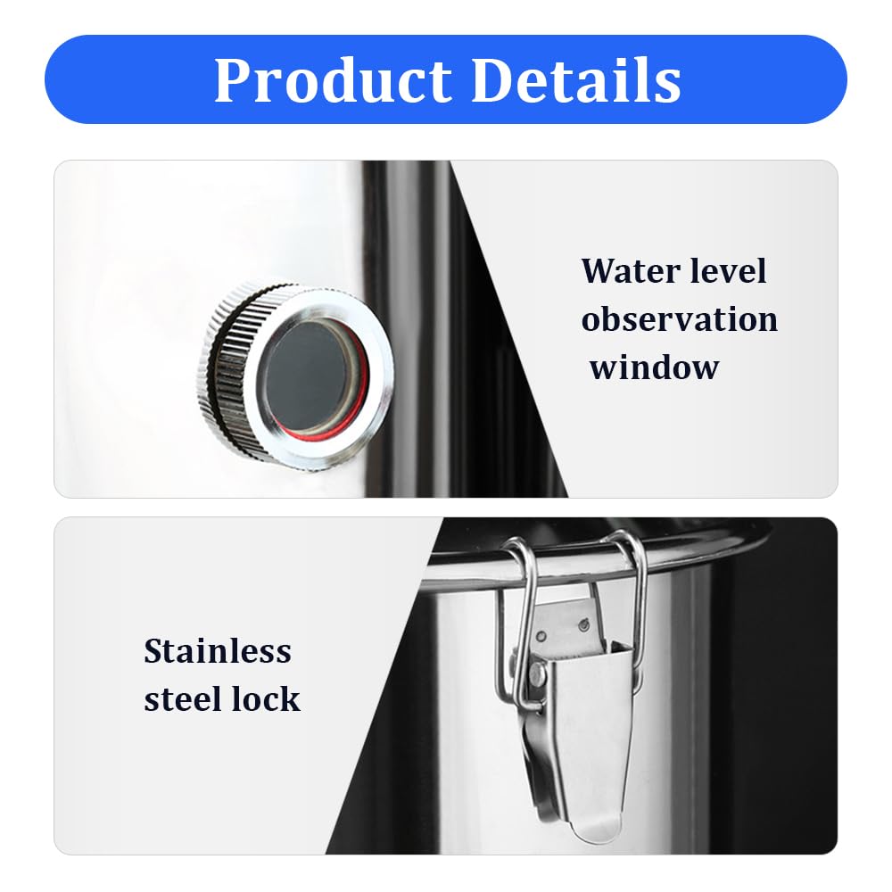 5L 110V Stainless Steel Water Distiller for Dental, Lab & Home Use - Electric Water Purifier with Heated Pipe, Alarm & Filter Kit | Pure Water for Medical, Chemistry & Drinking Scenarios