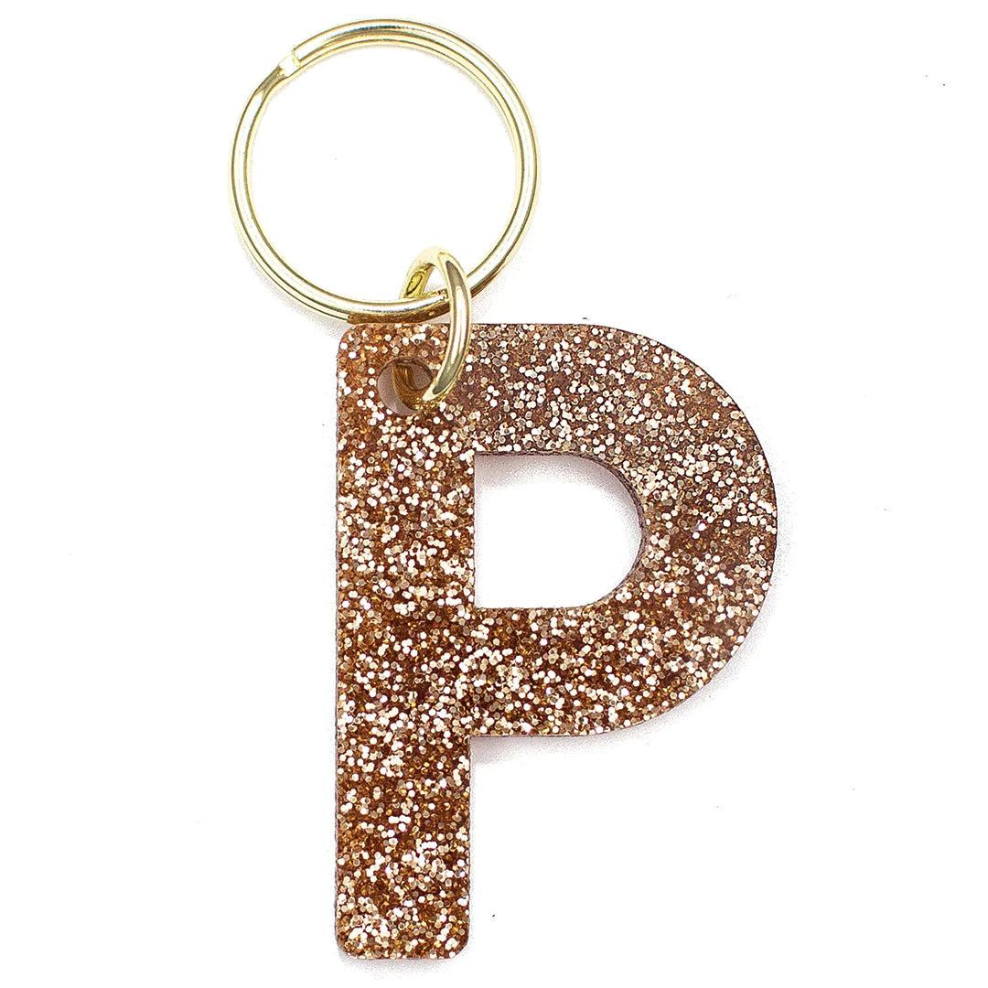 Custom Glitter Letter Keychain - Personalized Initial Keyring for Women & Girls - Perfect for Gifts, Backpacks, Luggage Tags & Party Favors