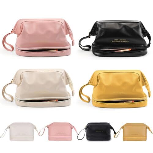 Aryamurti Travel Cosmetic Storage Bag & Makeup Organizer Box - Waterproof Multicolor Toiletry Pouch for Women - Perfect for Airplane Carry-on, Gym, Vacation & Daily Use