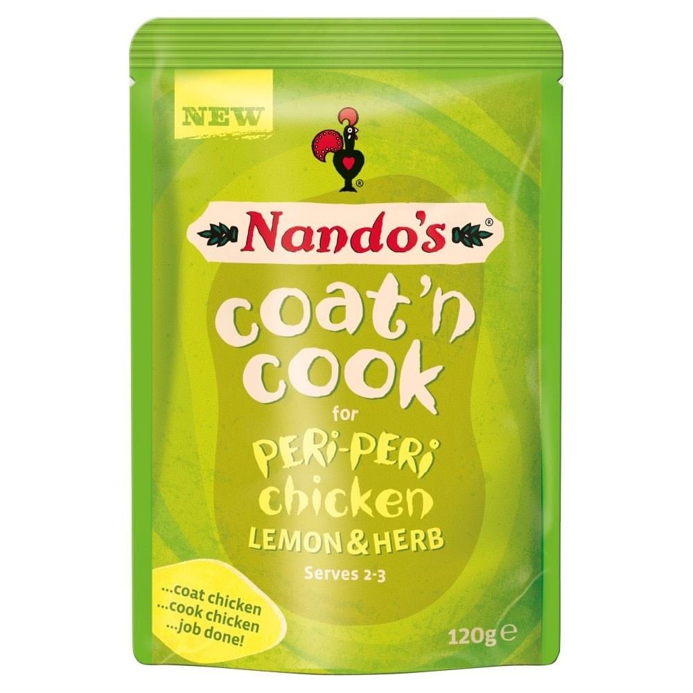 Nando's Peri Peri Chicken Lemon & Herb Seasoning (120g, Pack of 6) - Authentic South African Spice Blend for Grilling, Roasting & Marinating - Perfect for BBQ, Chicken Wings & Home Cooking