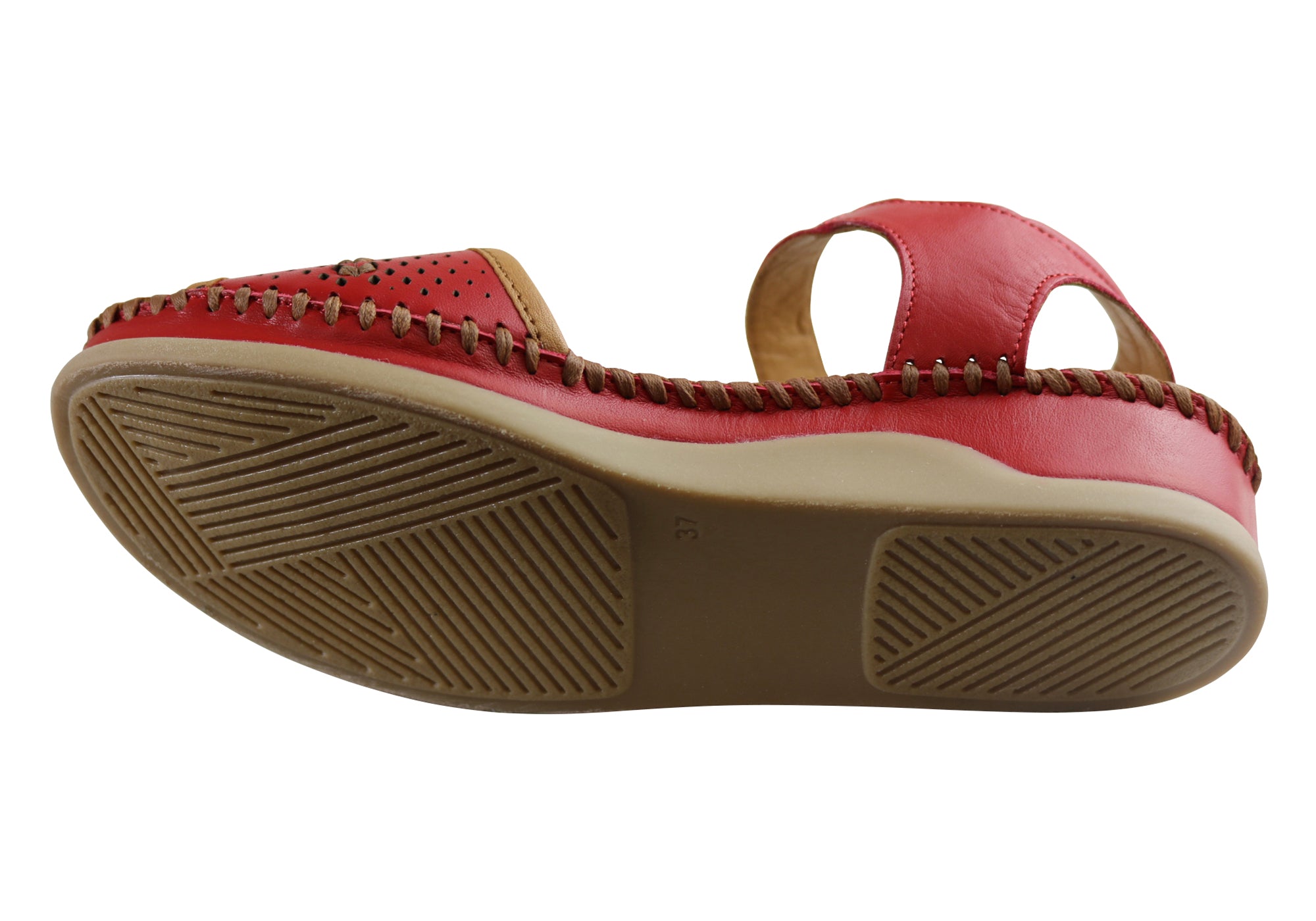 Orizonte Mellie Women's Comfortable Leather Sandals - European Style Summer Casual Sandals for Walking, Travel & Beach Outfits