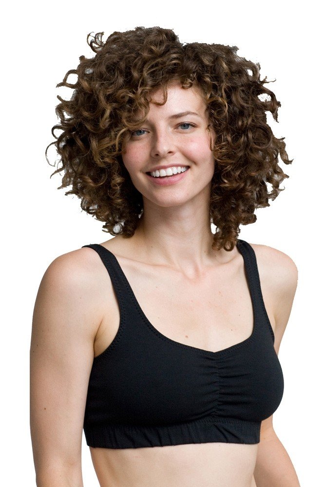 Majamas Organic Padded Addy Bra - Eco-Friendly Women's Solid Scoop Back Ruched Sports Bra with Removable Pads - Made in USA - Perfect for Yoga, Running & Everyday Comfort