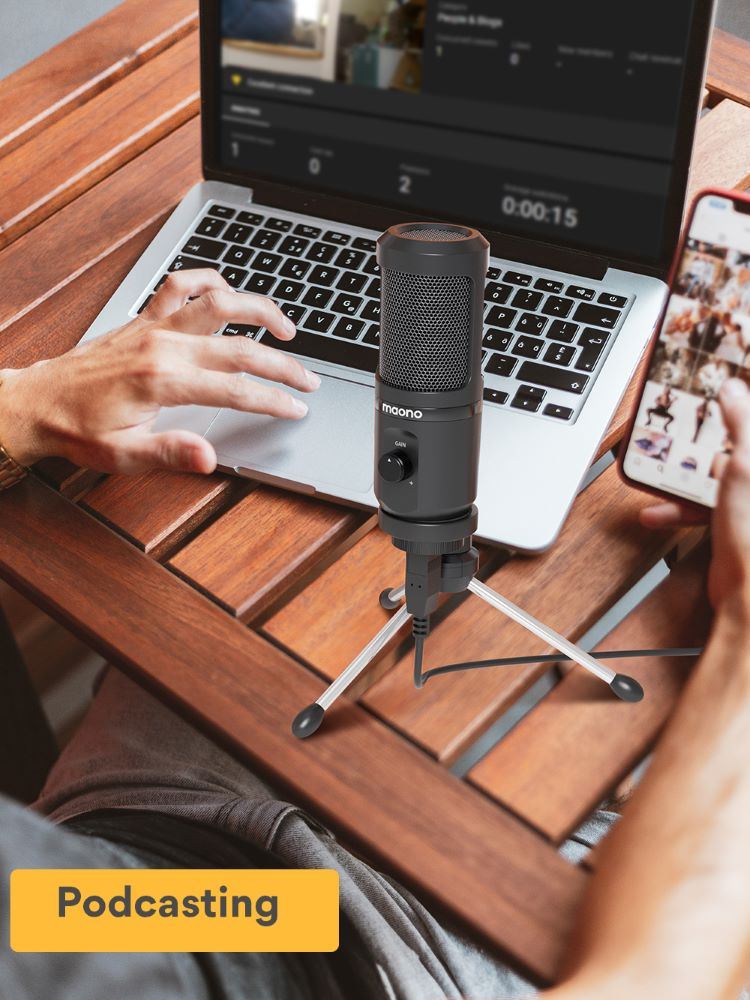 Maono AU PM461TR Professional USB/XLR Dynamic Microphone for Podcasting, Streaming & Recording - Ideal for Home Studio, Gaming & Voiceovers