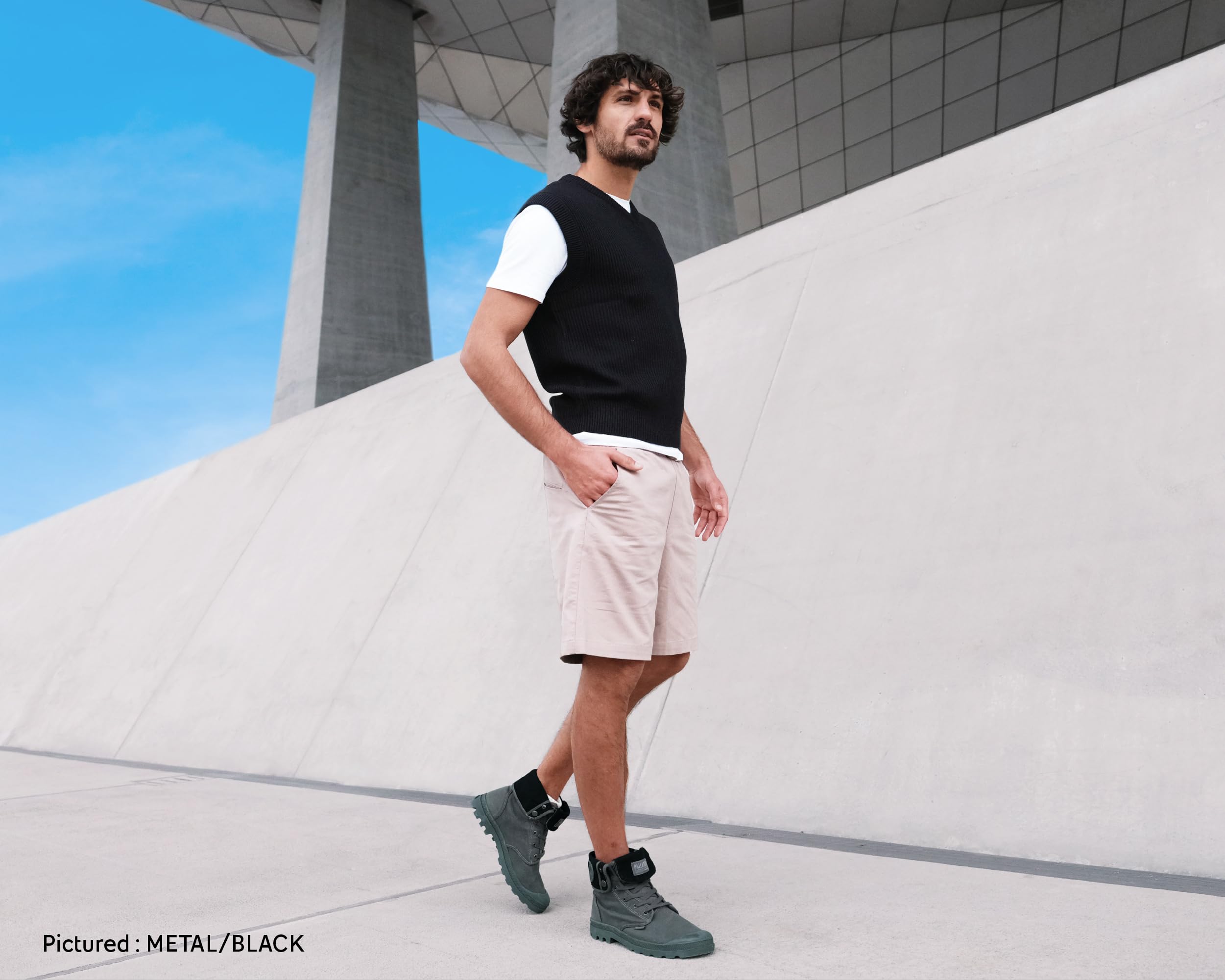 Palladium Men's Baggy Canvas Boots - Waterproof & Comfortable Military Style Boots for Hiking, Work & Outdoor Adventures