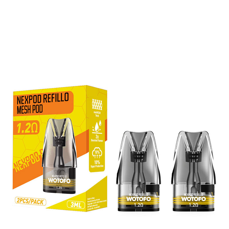 Wotofo NexPOD Refillable Replacement Pods (2 Pack) - Compatible with NexPOD Vape System - Perfect for On-the-Go Vaping & Flavorful Experience