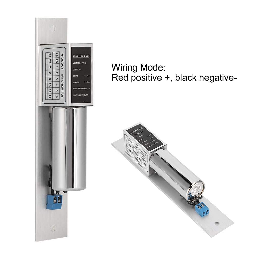 12V Electric Bolt Lock - 2-Wire Security Door Lock for Glass, Wood & Metal Doors | Access Control System | Ideal for Homes, Offices & Commercial Buildings