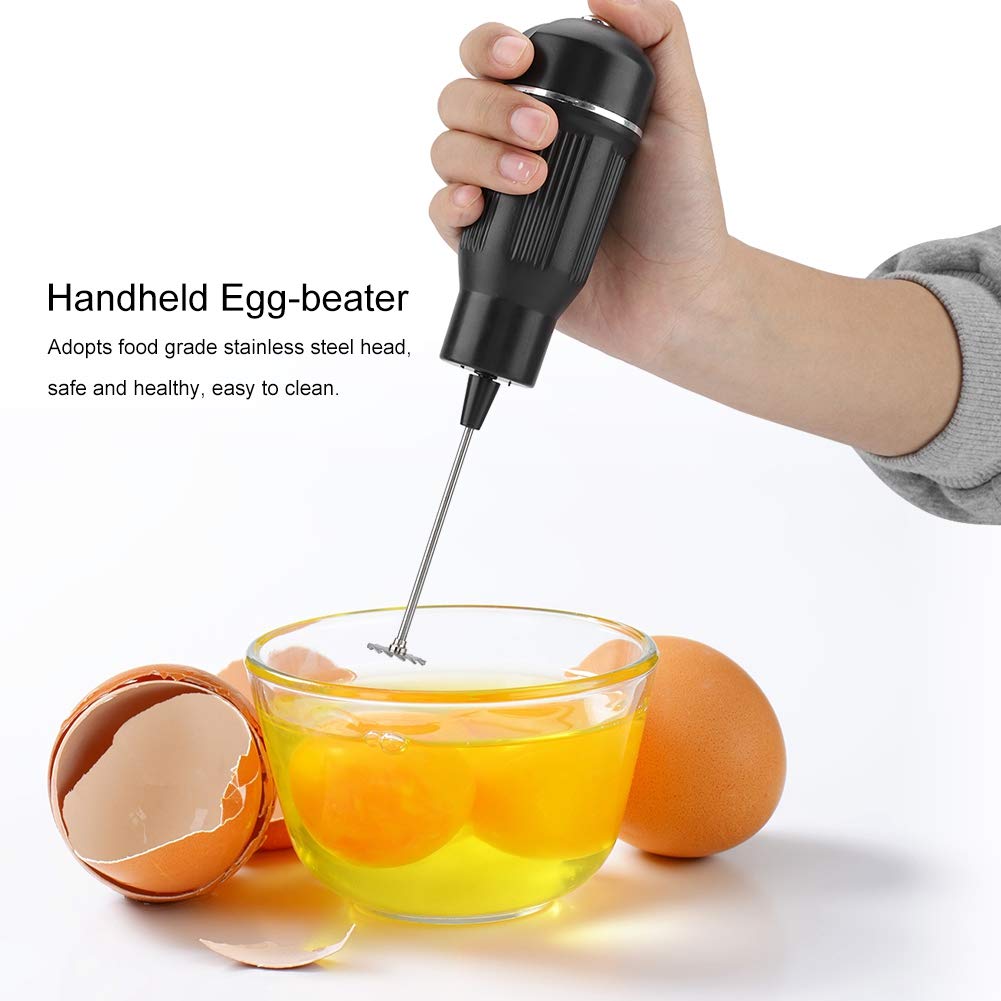 Electric Hand Mixer & Milk Frother for Coffee, Eggs - Black | Perfect for Bulletproof Coffee & Baking