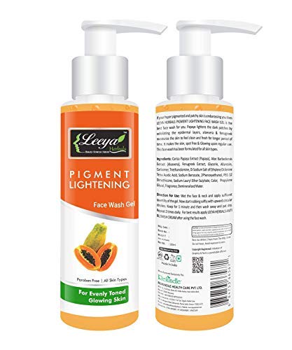 LEEYA Papaya & Fenugreek Face Wash Gel - 100gm | Blemish Lightening, Brightening, Pigmentation Treatment | Paraben-Free | For Glowing, Even-Toned Skin | Perfect for Daily Skincare Routine