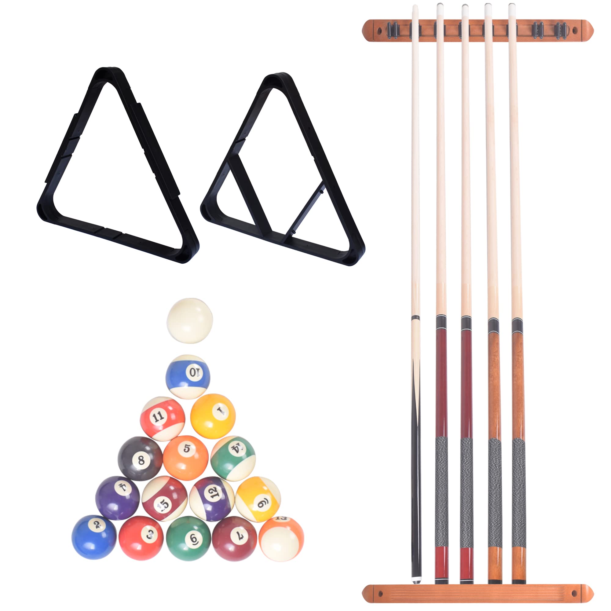 Premium Billiard Accessory Kit Set - Complete Pool Table Accessories with Cue Rack, Triangle, Chalk & More | Perfect for Home Game Rooms, Bars & Professional Pool Halls
