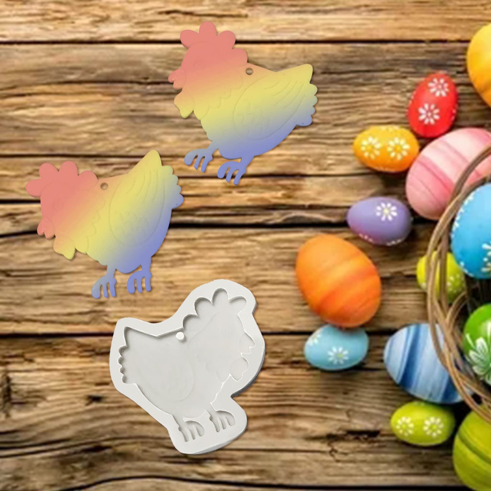 Easter Hen Silicone Molds for Baking - DIY Cake, Candle, Biscuit & Epoxy Resin Molds - Perfect for Easter Decorations, Holiday Baking & Craft Projects