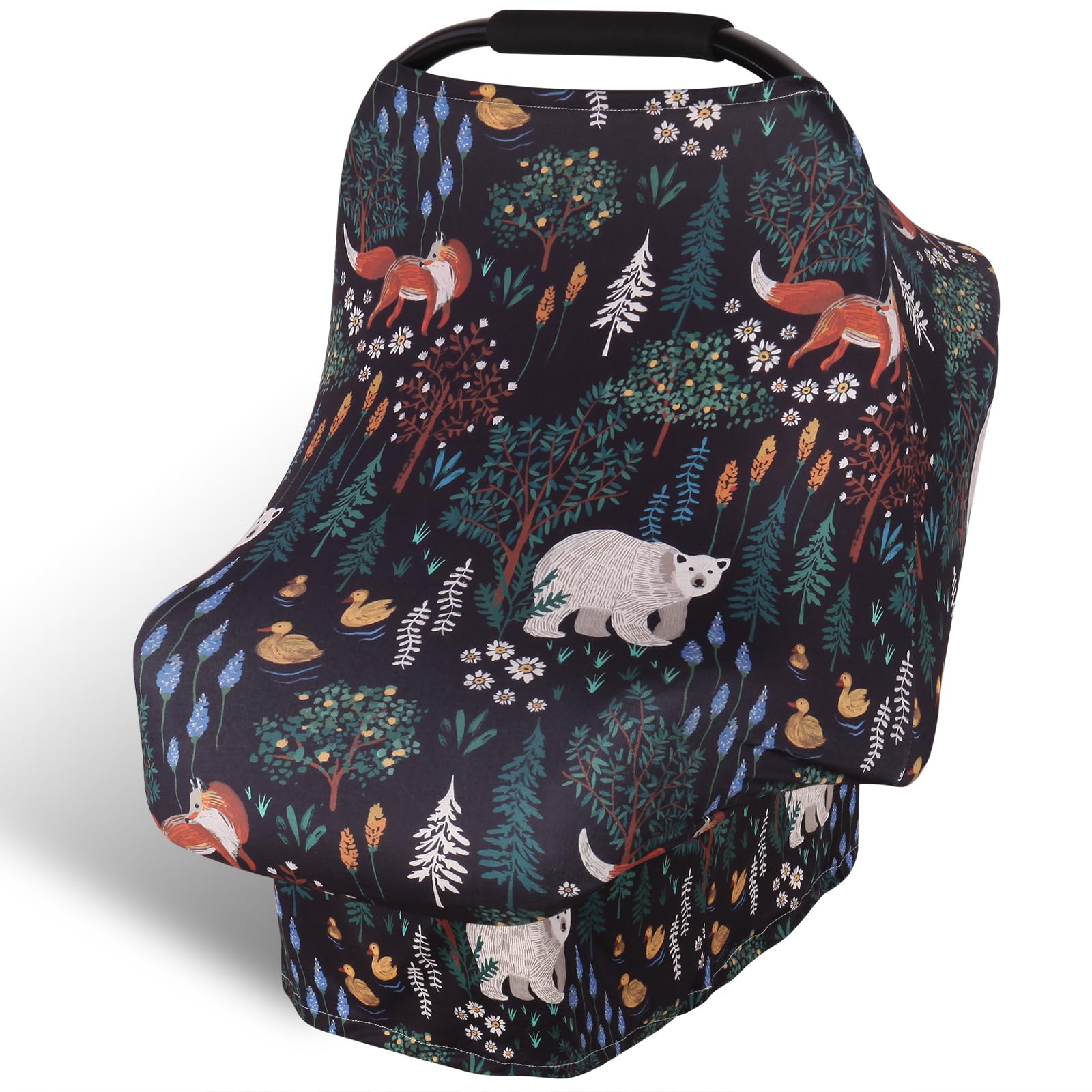 Breathable & Stretchy Universal Baby Car Seat Cover - Infant Car Seat Canopy for Boys & Girls - Nursing Cover & Multi-Use Stroller Carrier | Perfect for Travel, Shopping, Outdoor Activities, Public Breastfeeding, Newborns, Airplane Trips, Park Outings, Daily Errands & Baby Shower Gifts | Ideal for Moms on the Go, Baby Safety & Comfort in Car Seats | Great for Daily Use, Traveling, Outdoor Adventures & Public Nursing