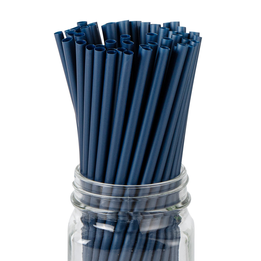 Eco-Friendly Compostable PLA/PBAT Plastic Straws - Midnight Blue, 8 1/4 Inch, 2000 Count Box - Perfect for Restaurants, Cafes & Sustainable Parties