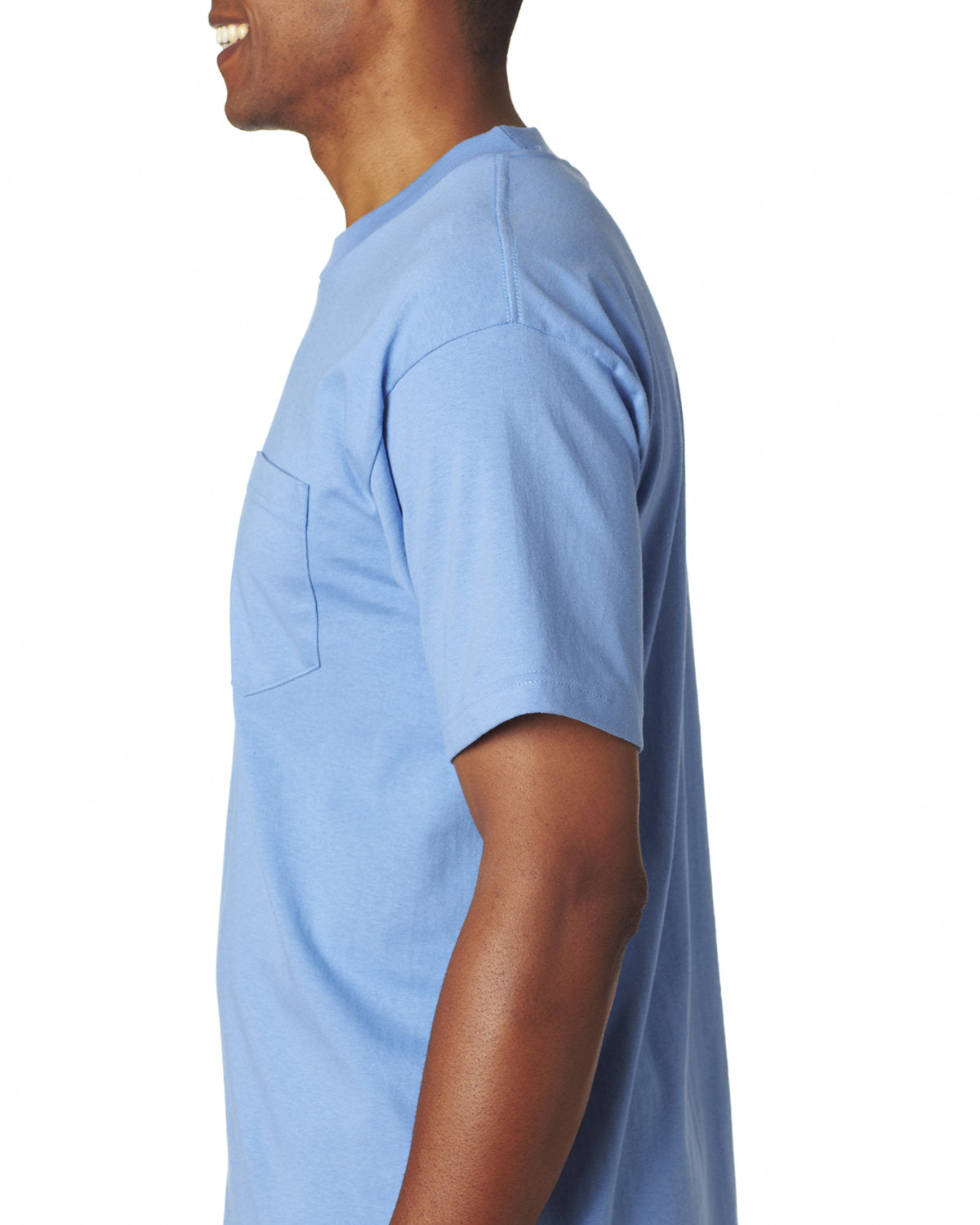 Bayside BA7100 Men's 6.1 oz 100% Cotton Pocket T-Shirt - Soft Comfort Fit Crew Neck Tee for Casual Wear, Work & Everyday Use