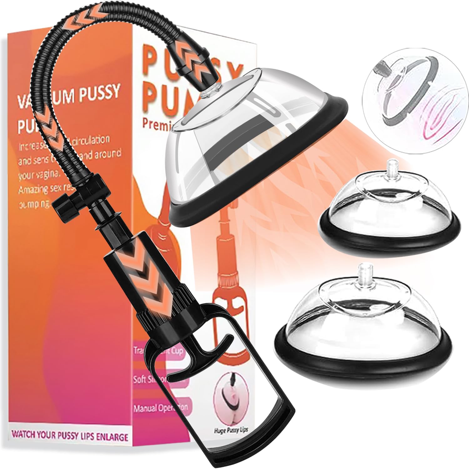 Premium Clitoral Pump for Women - 2 Suction Cup Set for Enhanced Pleasure & Sensation | Adult Sex Toy for Couples Play & Solo Stimulation | Perfect for Spicing Up Intimate Moments & Exploring New Sensations